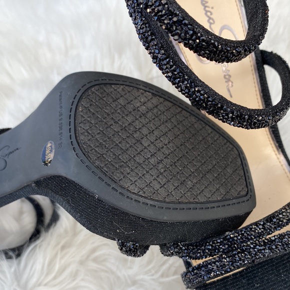 ▪️🖤▪️JESSICA SIMPSON BLACK GLITTER GABOR JS-BEYONAH▪️🖤▪️ - Picture 4 of 7